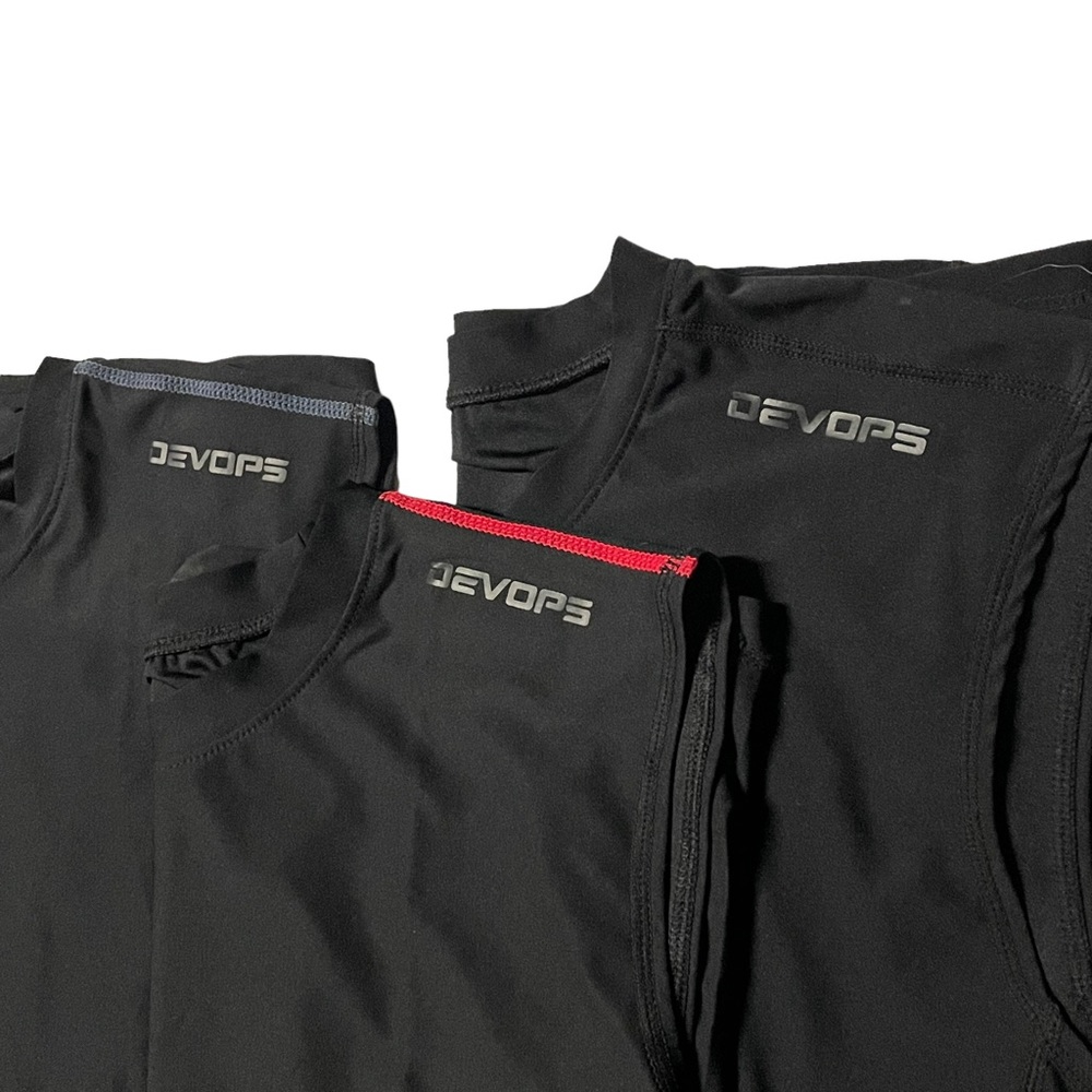Pack of 3 Men’s DevOps Sleeveless Athletic Compression Shirts | Sizes: Large